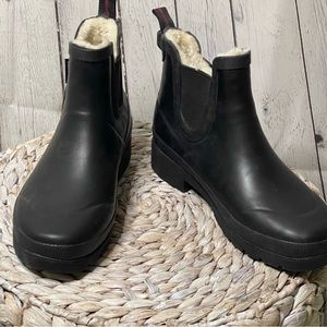 Black Tretorn Rubber Rain Boots Mens 5 Womens 7